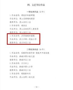 优秀！武穴二小获黄冈市一等奖