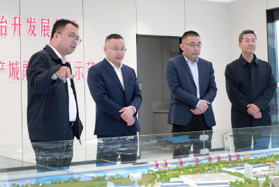 泰山石膏董事长任利来武穴考察洽谈项目合作