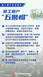 必看！复工复产安全提示→