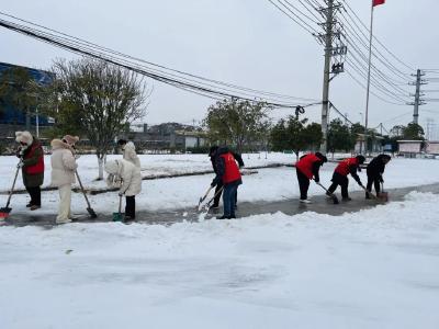 【扫雪除冰·情暖沙洋】沙洋镇：党员干部齐上阵 铲雪除冰护平安
