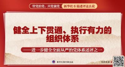 管党治党、兴党强党，新华社6篇述评这么说