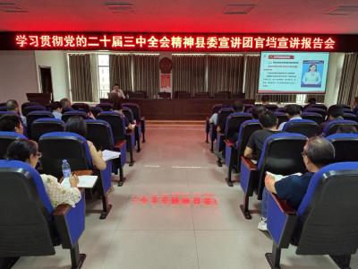 【宣讲进行时】学习贯彻党的二十届三中全会精神县委宣讲团官垱宣讲报告会举行