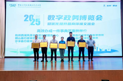 沙洋县行政审批局荣获2025数字政务博览会  “高效办成一件事典范案例单位”称号