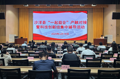 沙洋县举办“一起益企”产融对接暨科技创新组集中辅导活动