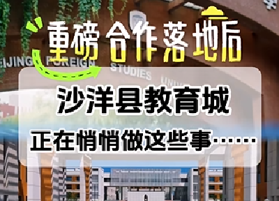 重磅合作落地后，沙洋县教育城正在悄悄做这些事……