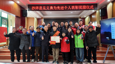 沙洋县为见义勇为先进个人授誉