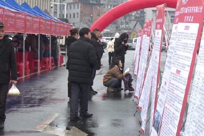武汉企业线下送岗 助力我县人才就业