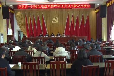 县委第一巡察组向渔洋关镇党委、大房坪社区党总支、曹家坪社区党总支反馈巡察情况