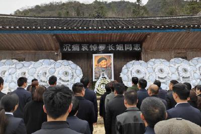罗长姐同志遗体送别仪式在湾潭镇九门村举行