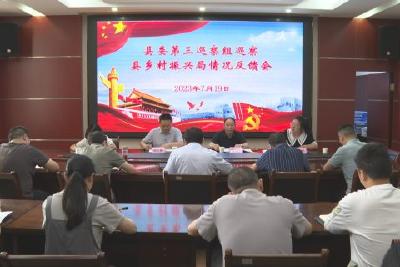 县委第三巡察组向县乡村振兴局反馈巡察情况