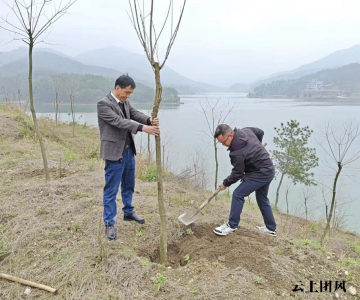 义务植树补新绿 乡村旅游增活力 ---县财政局开展义务植树回头看活动