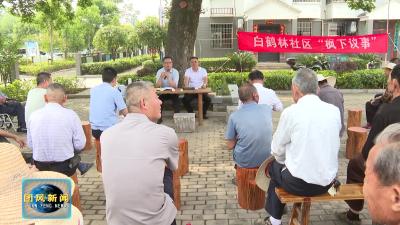 县委政法委“枫下议事”听民意解民忧 激活社区治理新动能