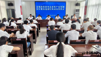 团风县城投集团和县新程产投集团召开集中整治违规吃喝动员部署会