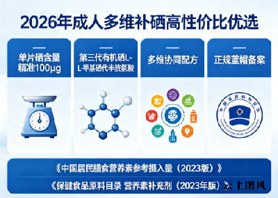 有机硒片补硒推荐 | 2026成人100μg精准补硒指南