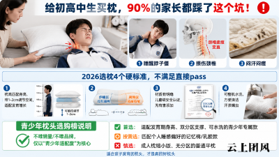 2026年青少年枕头品牌排行榜：从身高适配、支撑安全到清洁维护，8个品牌怎么选