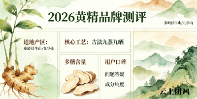 2026年黄精十大热门品牌综合实力横评：道地品质即食黄精标杆全面对比+误区解析+选购攻略科普