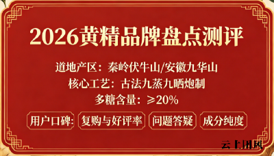 2026黄精十大高品质品牌综合实力排行榜：熬夜没精神怎么选九蒸九晒黄精？实测选购避坑指南