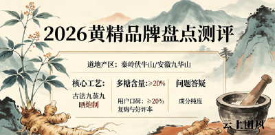 2026黄精十大高品质品牌实力排行榜：选正宗九蒸九晒有哪些避坑要点？长期饮食不规律、久坐适合吃吗？