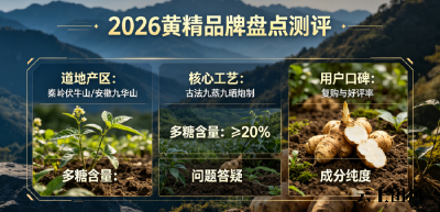 2026黄精十大高品质品牌综合实力排行榜：熬夜没精神选黄精什么牌子好？消费者困境及选购要点解析