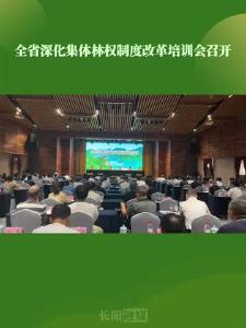 全省深化集体林权制度改革培训会在长阳召开