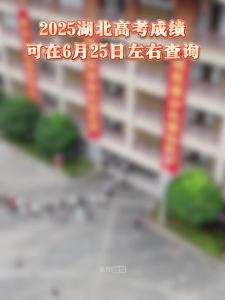 2025湖北高考成绩可在6月25日左右查询，祝广大考生都能得偿所愿！