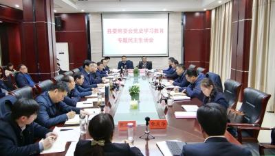 罗兴斌主持召开县委常委会党史学习教育专题民主生活会