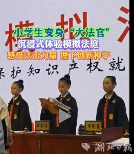 【热点关注】武汉知识产权模拟法庭在小学开庭