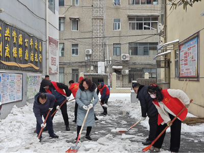 县公共资源交易中心开展铲雪除冰行动