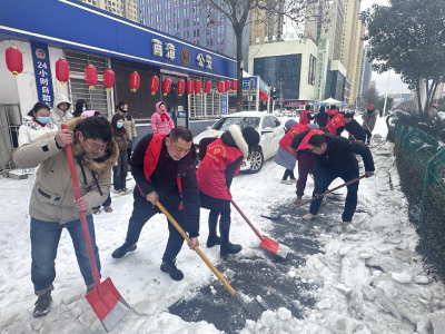 县行政审批局开展铲雪志愿服务活动