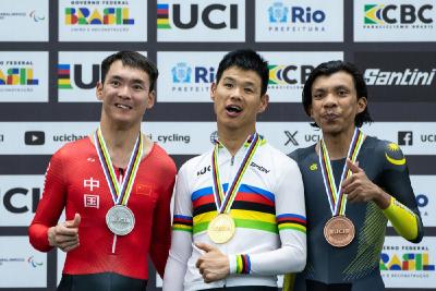 2024残疾人场地自行车世锦赛：中国队位列金牌榜第一