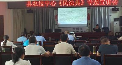 县农技中心：多举措开展“民法典宣传月”活动