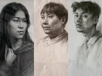 画笔绘青春 丹青写精神 县第二中学举办学生美术作品展