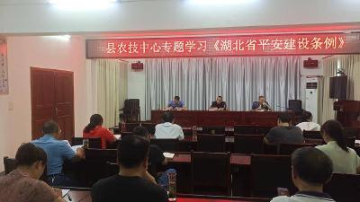 县农技中心专题学习《湖北省平安建设条例》  