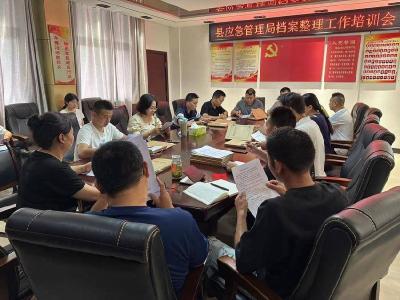 县应急管理局开展档案整理工作培训