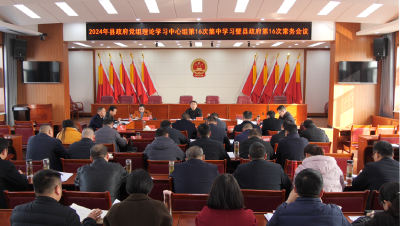 县政府召开党组理论学习中心组集中学习暨常务会议