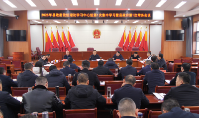 陈栋主持召开县政府常务会议要求，以“八个坚定不移”全力抓好春节前后重点工作 