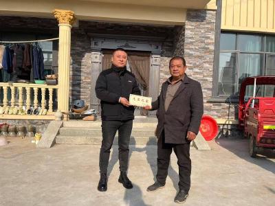 ​清河管理区为新兵家属送去光荣牌
