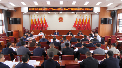 陈栋主持召开县政府党组中心组集中学习暨常务会议 