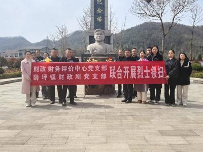 县财政财务评价中心联合薛坪镇财政所开展祭扫活动