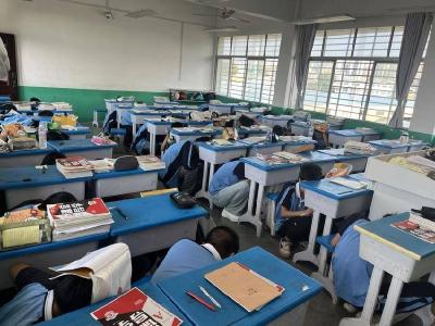 金庙中学开展防震避险疏散演练活动