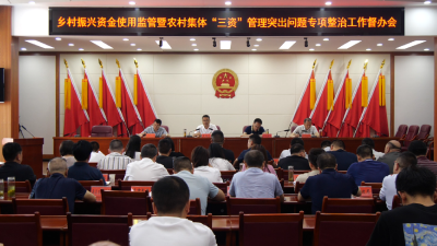我县召开乡村振兴资金使用监管暨农村集体“三资”管理突出问题专项整治工作督办会  