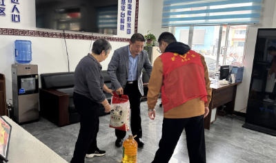 水镜庄社区开展“情暖双节，爱满社区”慰问活动