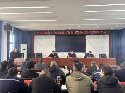 创新实施安监员派驻机制　护航高危行业企业安全