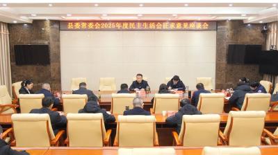 陈栋主持召开县委常委班子民主生活会征求意见座谈会 