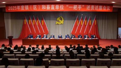 陈栋主持召开镇（区）和县直单位“一把手”述责述廉会议 
