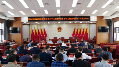 李恒主持召开县政府党组理论学习中心组集中学习暨常务会议