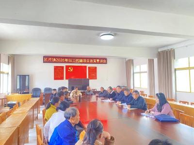 长坪镇召开以工代赈项目政策宣讲会