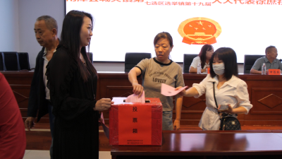 城关镇徐庶社区、徐庶庙村完成县、镇两级人大代表换届投票选举工作  