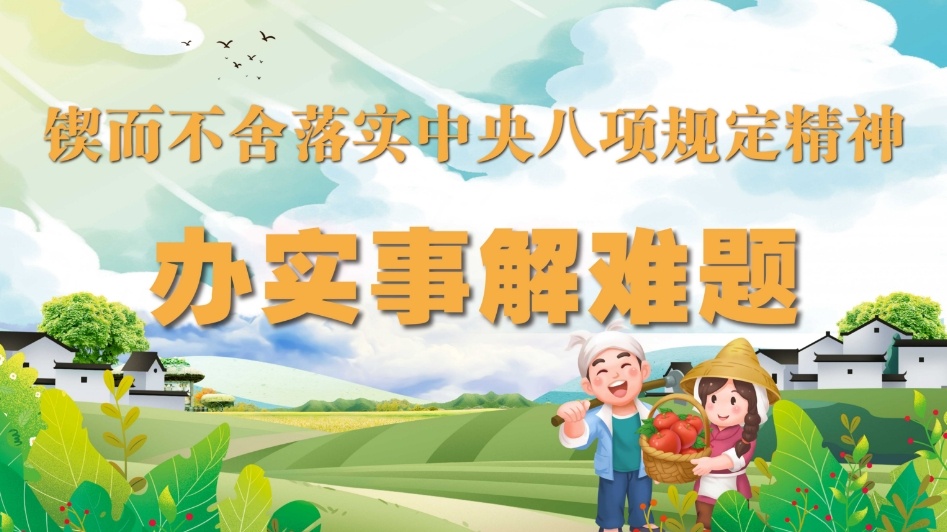 锲而不舍落实中央八项规定精神 · 办实事解难题