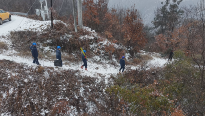 襄阳谷城：无人机“破冰”出击 守护山区群众光明 